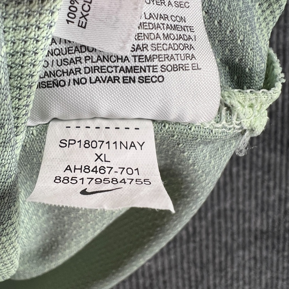 Nike Polo Shirt Mens XL Extra Large Green Striped Zonal Cooling Golf Outdoor - Picture 11 of 14